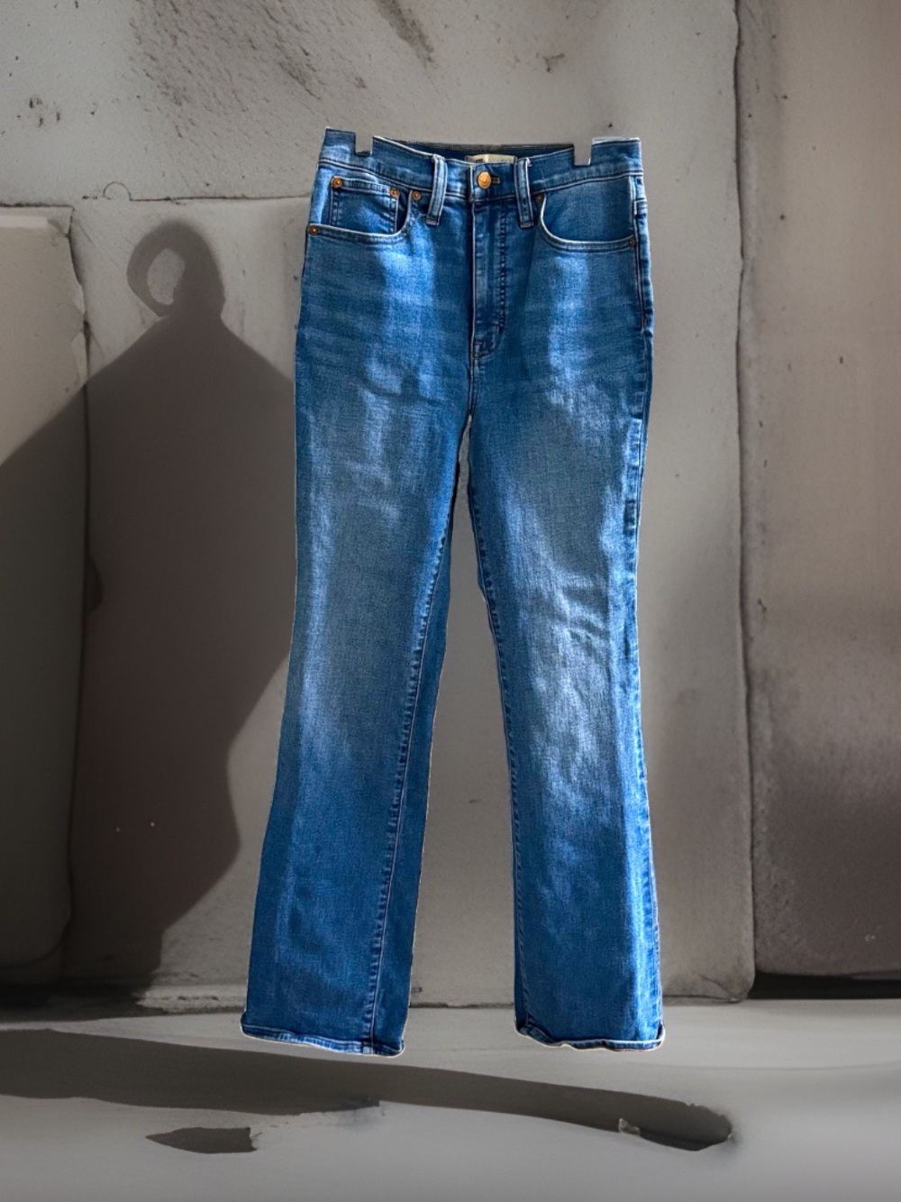 Madewell Skinny Flare Jeans Womens 27 High Rise Blue Stretch Denim 70s